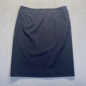 Calvin Klein Skirt Womans Size 12 Black Pencil Career Knee Length Casual Boss